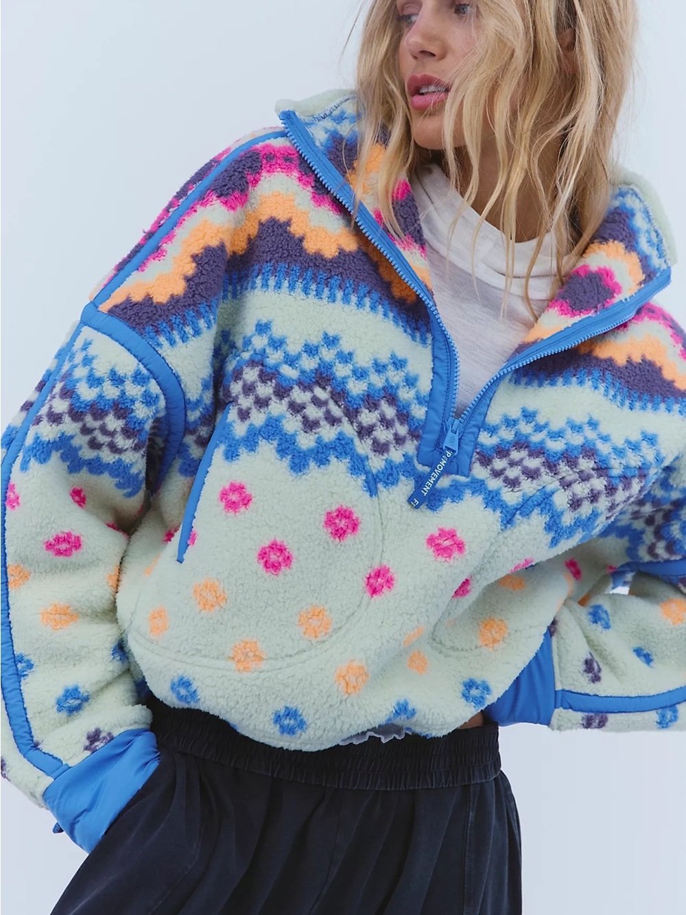 FP Movement by Free People Mountain High Fleece in Isle Knit Spring Meadow